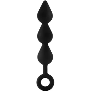  Черный анальный стимулятор XL Triple Drop Plug Black 26 см 