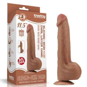  Коричневый фаллоимитатор 11.5 King Sized Sliding Skin Dual Layer Dong 29 см 