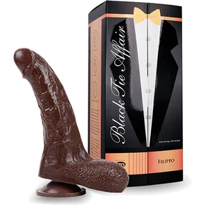  Коричневый фаллоимитатор Skinsation Black Tie Affaire Filippo 16,8 см 