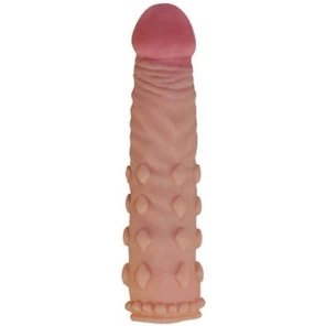  Телесная насадка-фаллос Super-Realistic Penis 18 см 