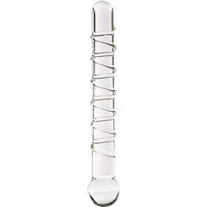  Стеклянный фаллоимитатор GLASS WORXX SPARKLE SCEPTER CLEAR 17 см 