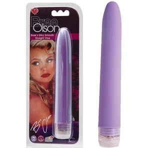  Фиолетовый шелковистый вибратор Brees Silky Smooth Straight Vibe 17 см 
