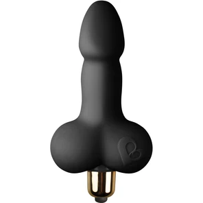  Чёрный виброфаллос Little Cocky 12 см 