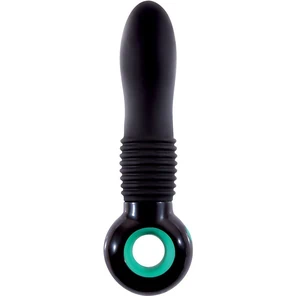  Чёрный вибратор с подсветкой Envie Smooth 18 см 