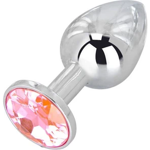  Мини-плаг из стали с розовым кристаллом Pink Bubble Gum 6,5 см 
