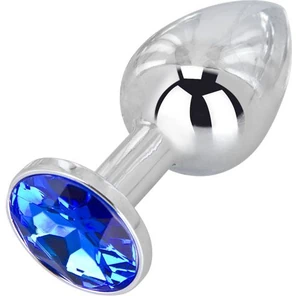  Мини-плаг из стали с синим кристаллом Blue Space 6,5 см 