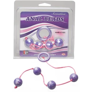  Фиолетовые анальные шарики GOOD VIBES ANAL BEADS MEDIUM 
