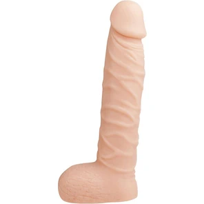  Телесный фаллоимитатор с мошонкой XSKIN 8 PVC DONG 20,3 см 