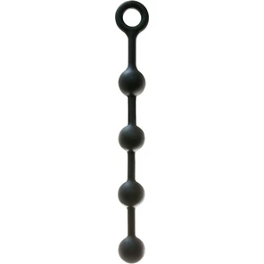  Чёрная анальная цепочка MENZSTUFF BUTT BEADS BLACK 33 см 