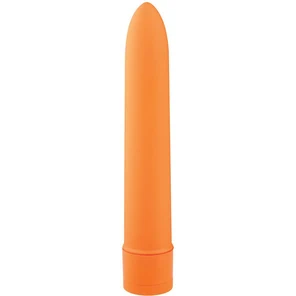  Оранжевый классический вибромассажёр BASICX MULTISPEED VIBRATOR ORANGE 7INCH 18 см 