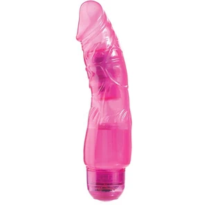  Розовый гелевый вибратор JELLY JOY 7INCH 10 RHYTHMS PINK 17,5 см 