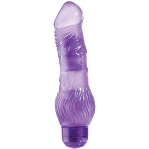  Фиолетовый гелевый вибратор JELLY JOY 7INCH 10 RHYTHMS PURPLE 17,5 см 