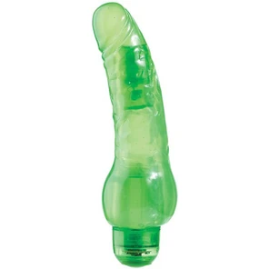 Зелёный гелевый вибратор JELLY JOY 7INCH 10 RHYTHMS GREEN 17,5 см 