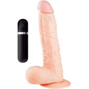  Телесный вибромассажёр с присоской BIGSTUFF 8.5INCH FLESH 22 см 