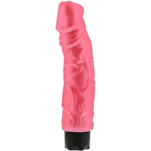  Розовый вибратор-реалистик с богатым рельефом поверхности PEARL SHINE 9 VIBRATOR 22,8 см 