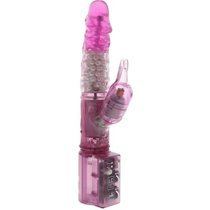  Розовый вибратор с клиторальным отростком JK UNDENIABLE 7.5 PEARL DIVER 19 см 