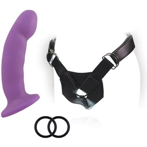  Изогнутый фаллоимитатор с креплением на регулируемом поясе ADVANCED HARNESS KIT WITH CICI 15 см 