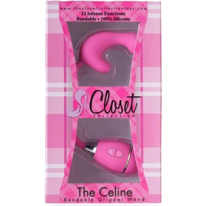  Розовый вибростимулятор на гибкой ручке THE CELINE GRIPPER 