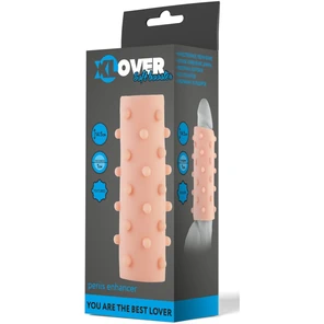  Телесная насадка на пенис с шишечками XLover 14,5 см 
