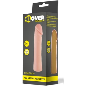  Телесная фаллическая расширяющая насадка XLover 18 см 
