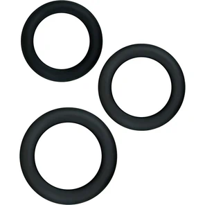  Набор из 3 чёрных эрекционных колец Renegade Diversity Rings Black 