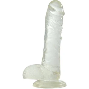  Прозрачный фаллоимитатор JELLY DILDO REAL RAPTURE CLEAR 10 25,5 см 