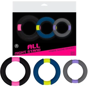  Набор из 3 разноцветных колец All night stand 
