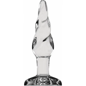  Прозрачная витая анальная пробка Bottom Line 5 Model 5 Glass 13 см 