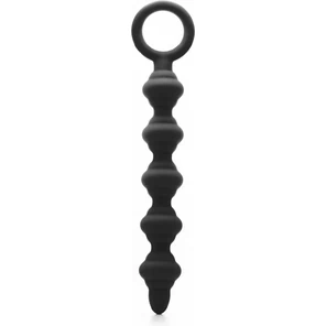  Чёрная анальная цепочка Wrick Black 18 см 