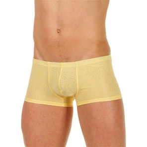  Мужские трусы-хипсы из ткани с текстурой змеиной чешуи Snake Yellow Boxer 