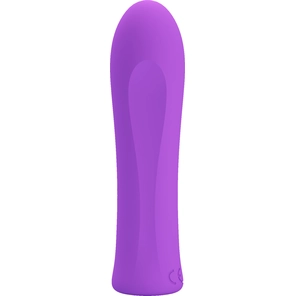  Фиолетовый мини-вибратор Alfreda 10,2 см 