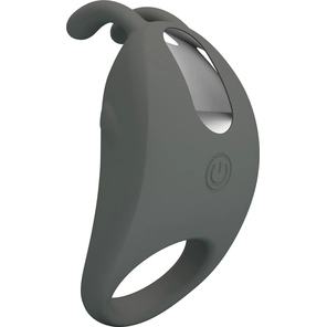  Серое эрекционное кольцо с вибрацией Master Ring 