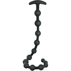  Черные анальные бусы Anal beads 50 см 