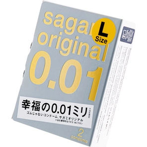  Презервативы Sagami Original 0.01 L-size увеличенного размера 2 шт 