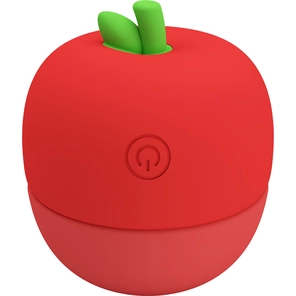  Красный клиторальный стимулятор в форме яблочка Apple Secret 