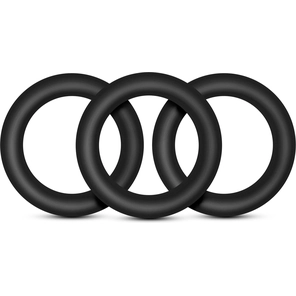  Набор из 3 черных эрекционных колец Black Small Penis Rings 