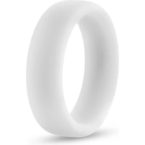  Белое люминесцентное эрекционное кольцо Silicone Glo Cock Ring 