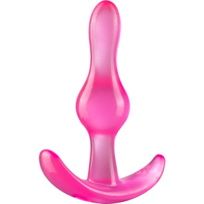  Розовая анальная пробка Curvy Anal Plug 8,4 см 