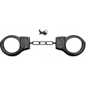  Чёрные металлические наручники SHOTS TOYS Black 