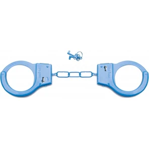  Голубые металлические наручники SHOTS TOYS Blue 