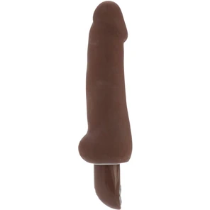 Коричневый вибратор STUD 10-Function Pure Skin 17,25 см 