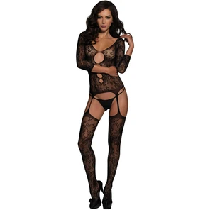  Комбинезон с цветочным узором Floral Lace Leg Avenue 