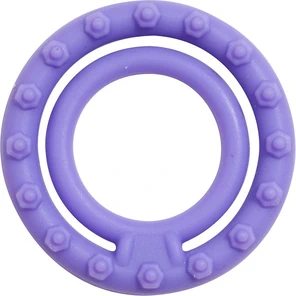  Фиолетовое двойное эрекционное кольцо NEON DOUBLE RING 45MM PURPLE 