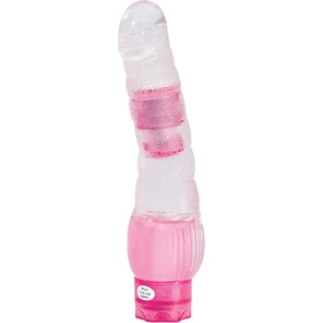  Нежный гелевый вибромассажёр ROUGH RIDGES PINK 20,3 см 