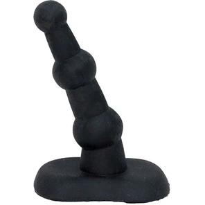  Чёрный анальный стимулятор с широким основанием EXHILARATOR ANAL PLUG 4 BLACK 10,2 см 