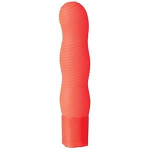  Оранжевый вибромассажёр с рельефом PURE 3.5INCH VIBRATOR ORANGE 9 см 
