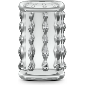 Прозрачная насадка с бороздками STAY HARD COCK SLEEVE 04 CLEAR 