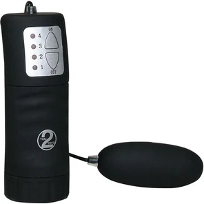  Чёрное виброяйцо Velvet с выносным пультом 