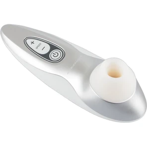  Бело-серебристый бесконтактный стимулятор клитора Womanizer Pro40 