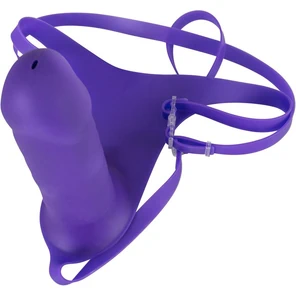  Фиолетовые трусики с фаллосом StrapOn for Lovers 18 см 